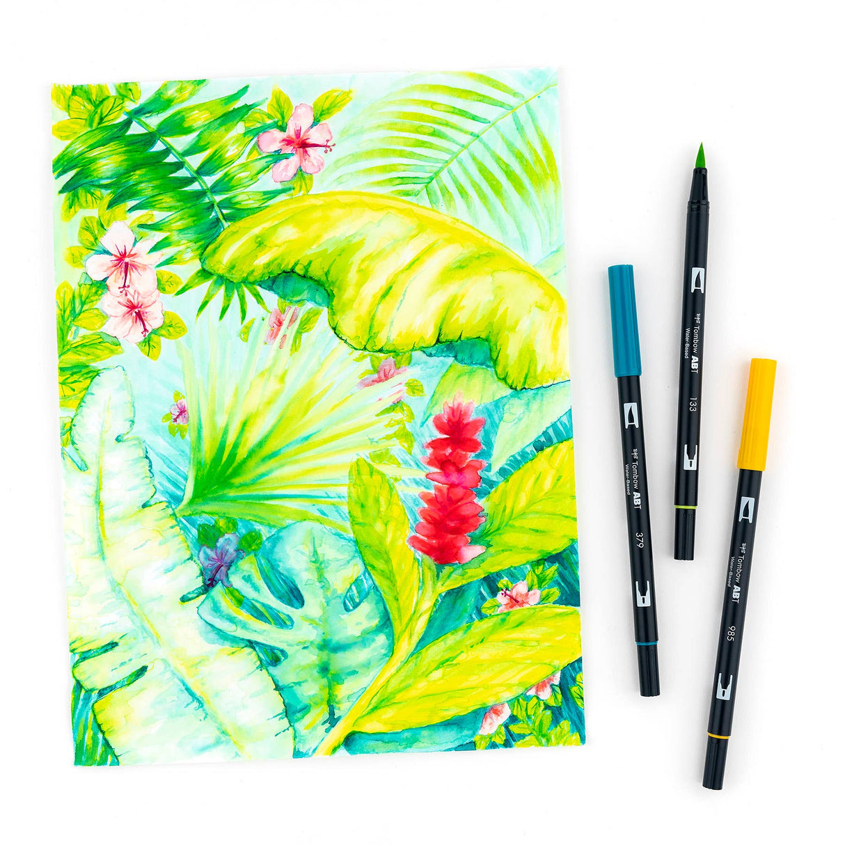 Dual Brush Pen Art Markers Tropical 10-Pack