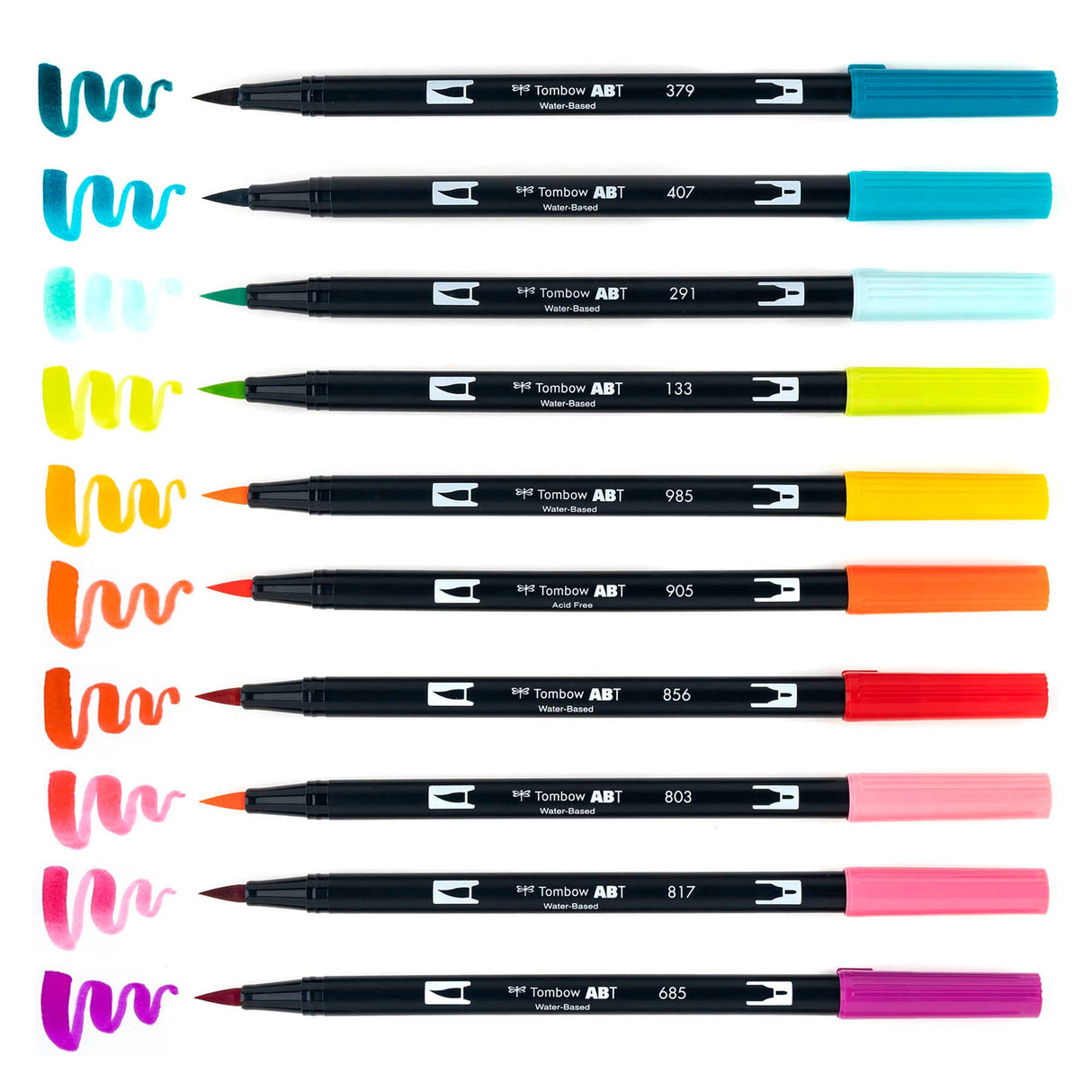 Dual Brush Pen Art Markers Tropical 10-Pack