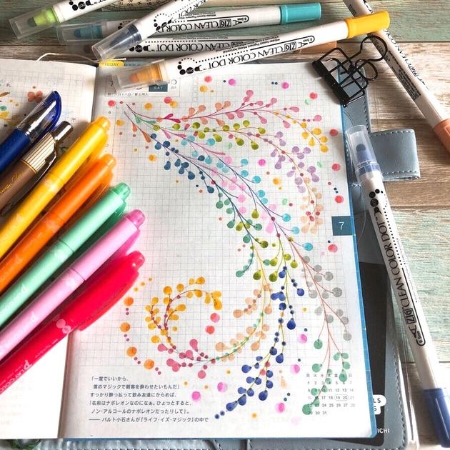 Kuretake ZIG Clean Color Dot Dual-Tip Markers 12/Pkg