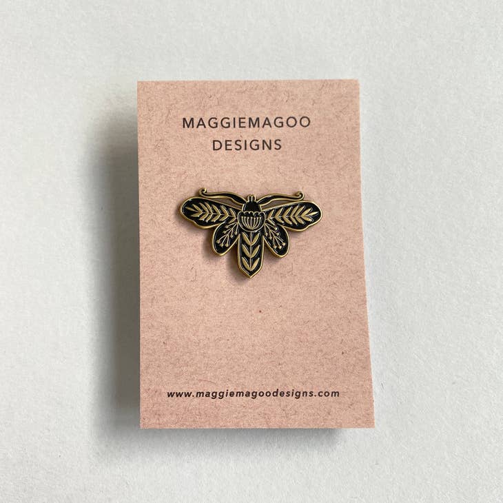 Moth Enamel Pin Badge