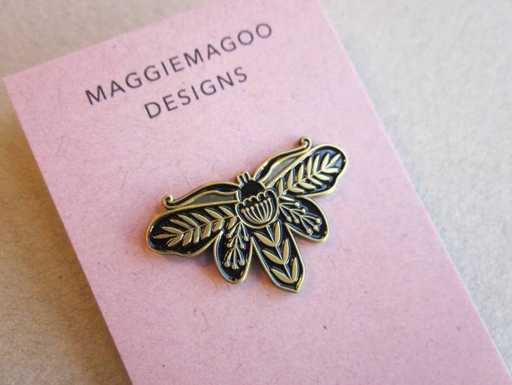 Moth Enamel Pin Badge
