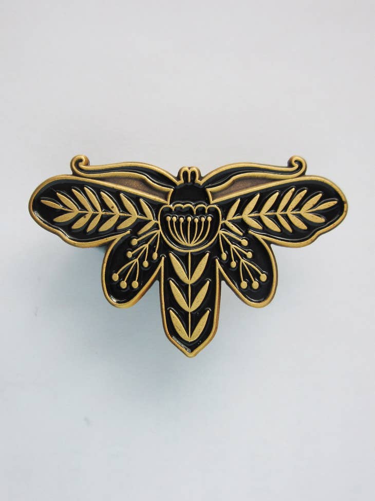 Moth Enamel Pin Badge