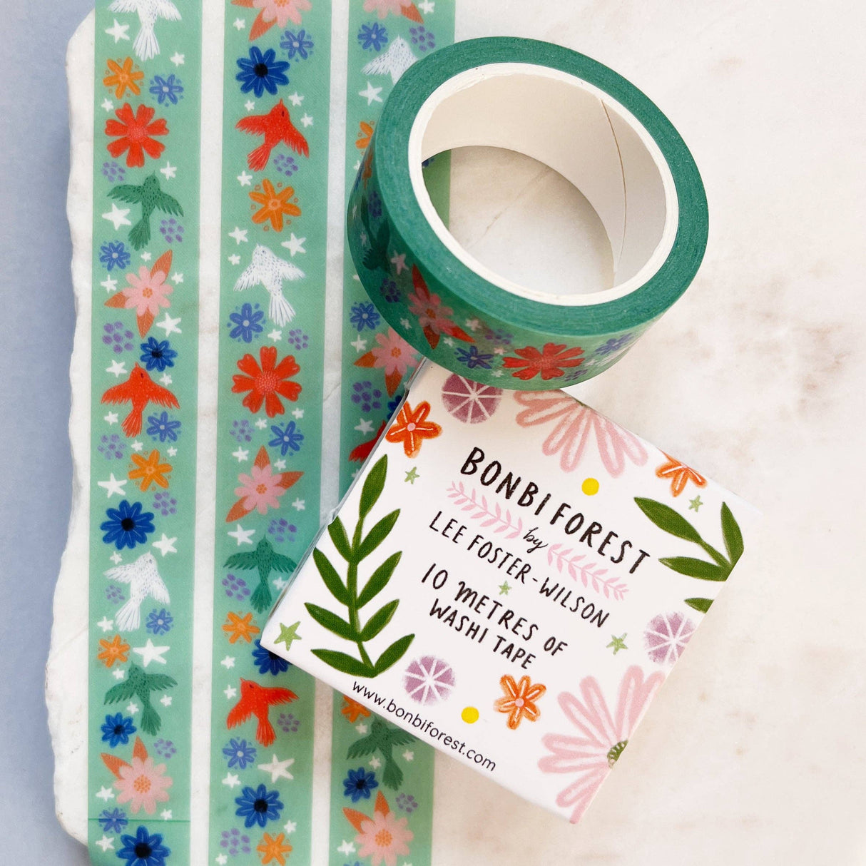 Flying Birds Washi Tape Mint