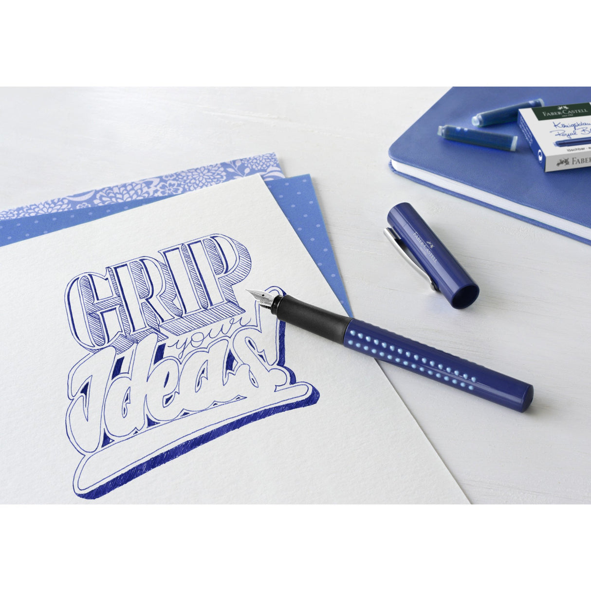 Faber-Castell Fountain Pen Ink Cartridges - Blue - #185506