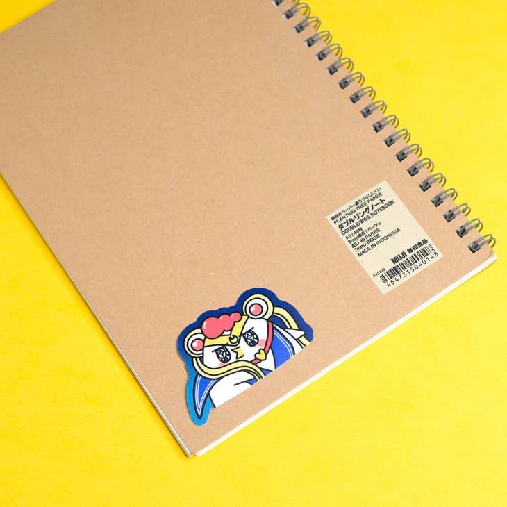 Pegatina de cosplay de pollo gruñón