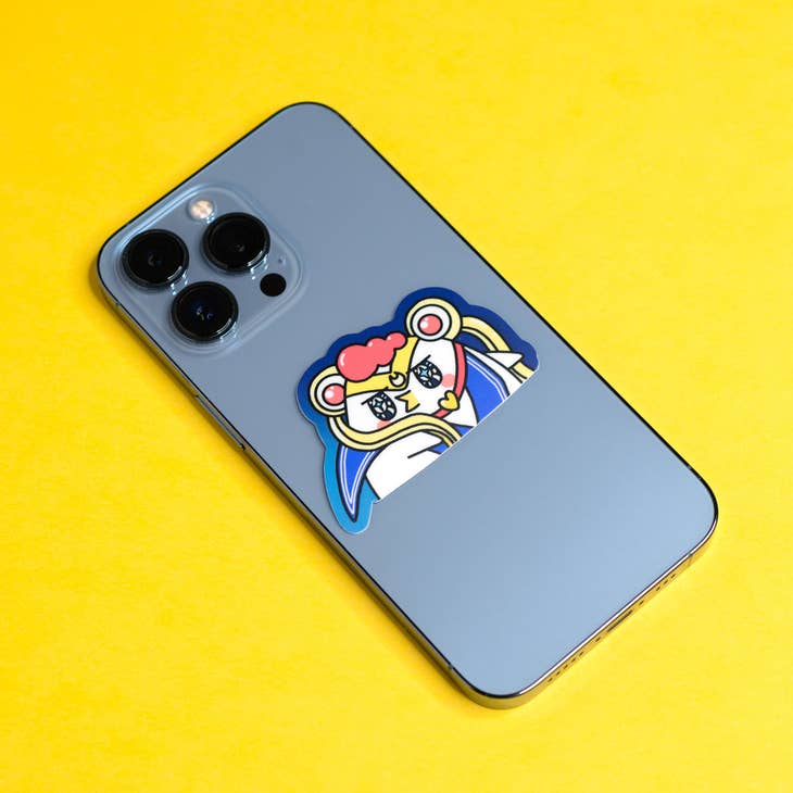 Pegatina de cosplay de pollo gruñón