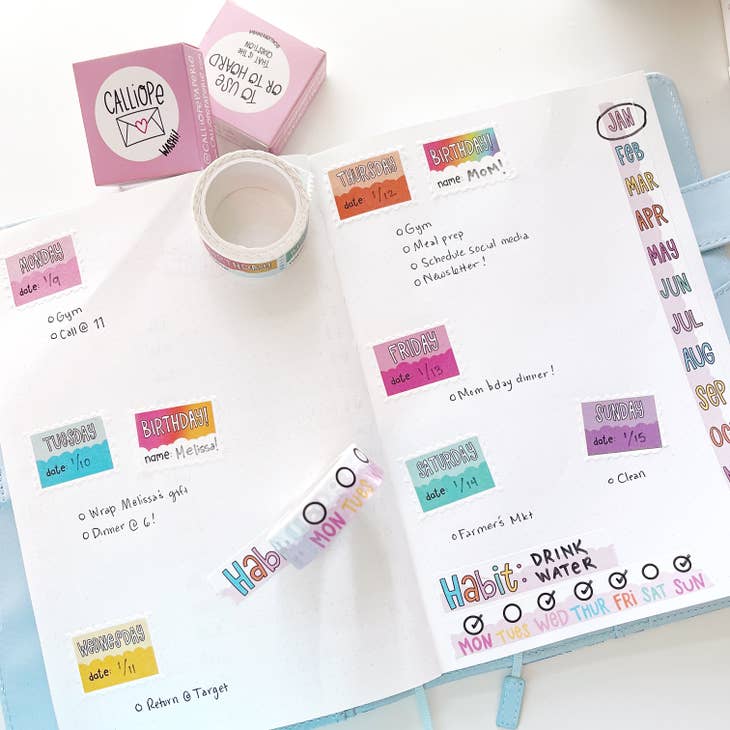 Cinta washi para rastrear hábitos