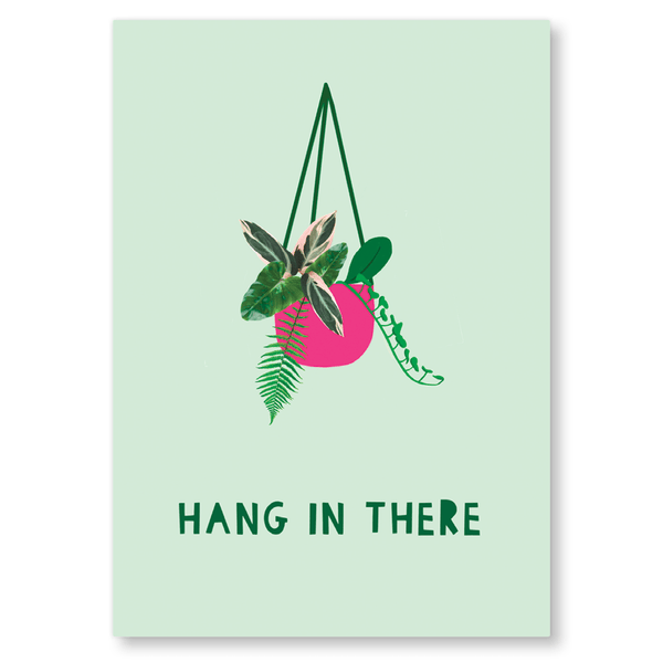 Hanging Plant Hang In There Postcard