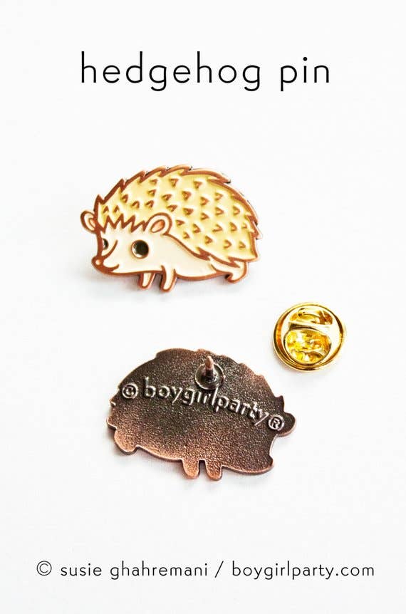 Hedgehog Brooch Enamel Pin