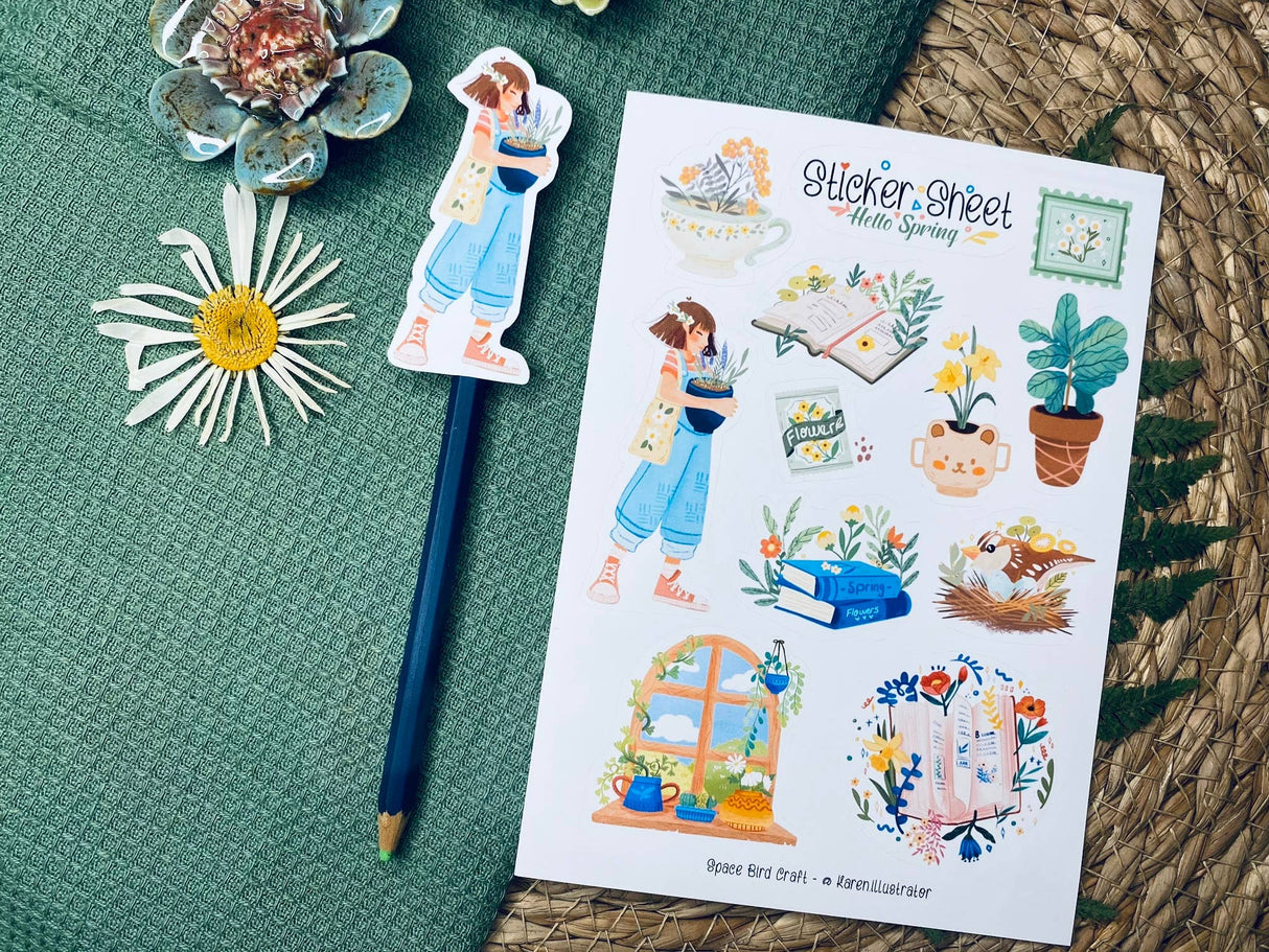Hello Spring Sticker Sheet