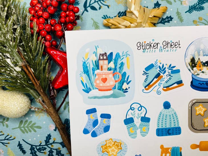 Hello Winter Sticker Sheet