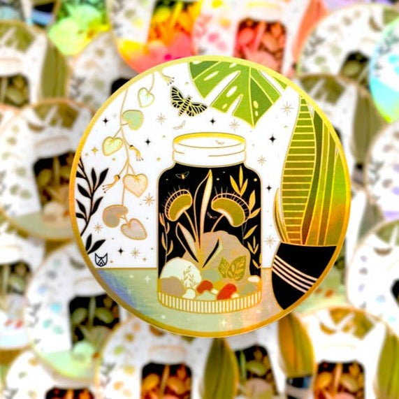 Venus Flytrap Holographic Sticker