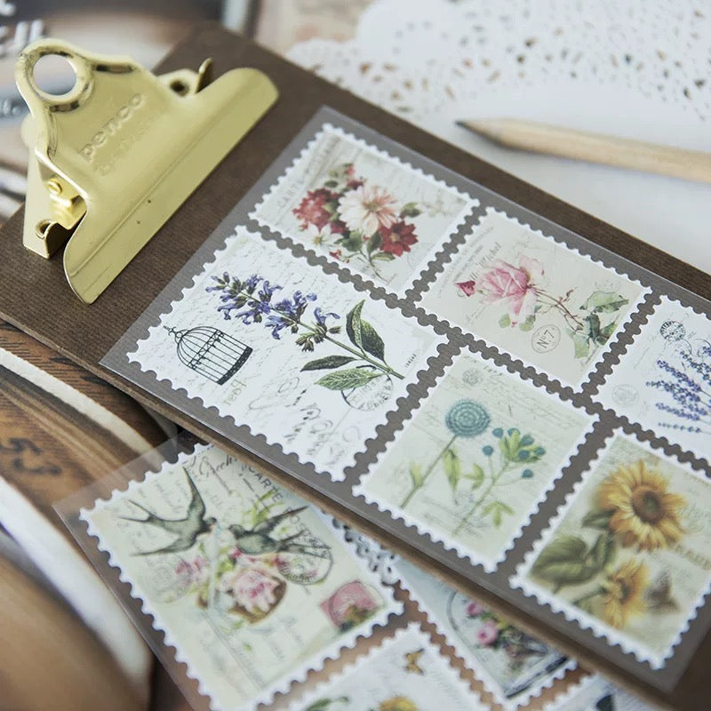 Retro Stamp Sticker (3 sheets)