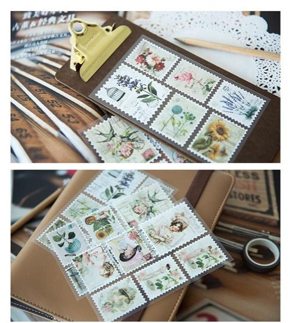 Retro Stamp Sticker (3 sheets)