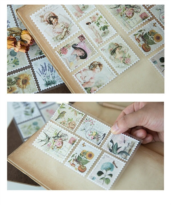 Retro Stamp Sticker (3 sheets)