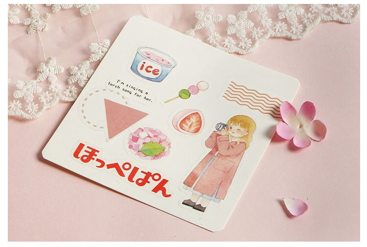 Pegatinas washi con palabras japonesas