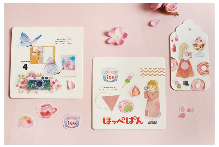 Pegatinas washi con palabras japonesas