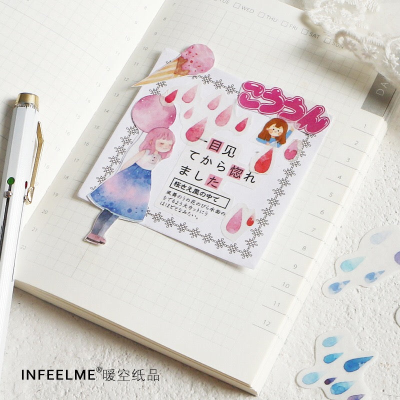 Pegatinas washi con palabras japonesas