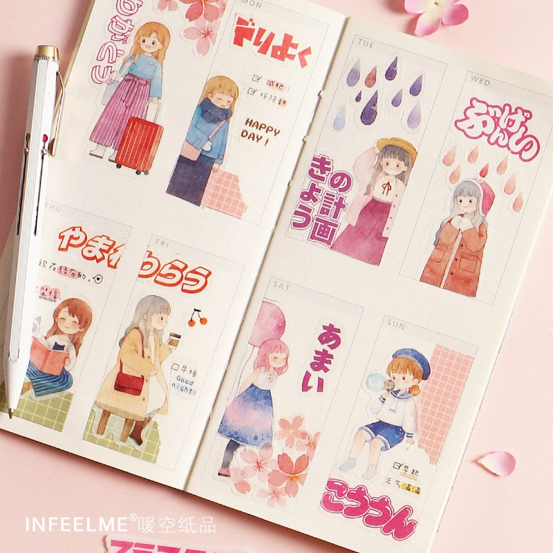 Pegatinas washi flake de Lil Missy (40 piezas)