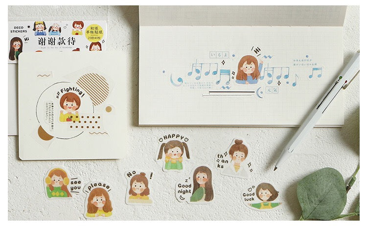 Feeling Washi Flake Sticker (40 pieces)