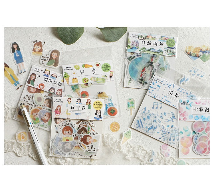 Feeling Washi Flake Sticker (40 pieces)