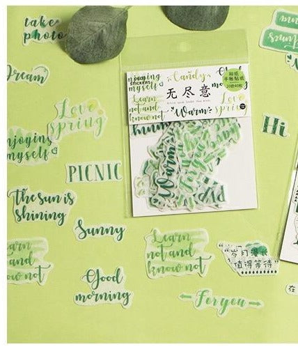 Words Washi Flake Sticker