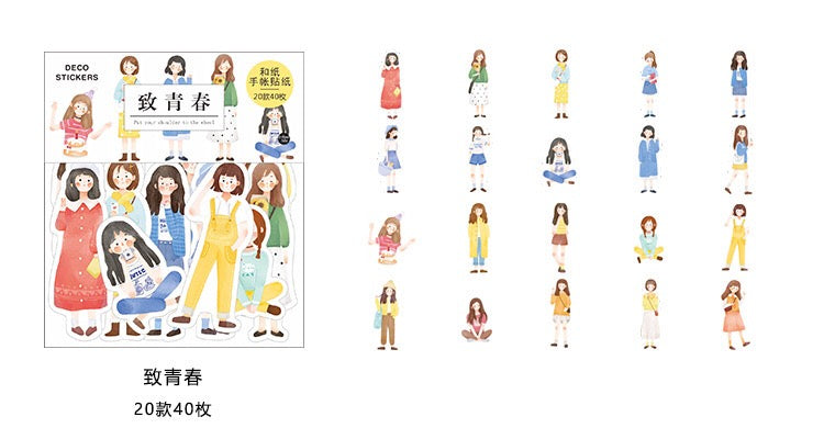 Pegatinas washi flake para jóvenes