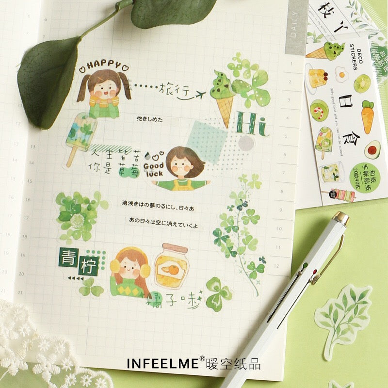 Feeling Washi Flake Sticker (40 pieces)