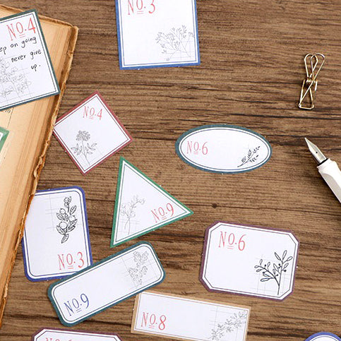 Pegatinas escamosas para escribir con etiqueta Geo Garden (30 piezas)