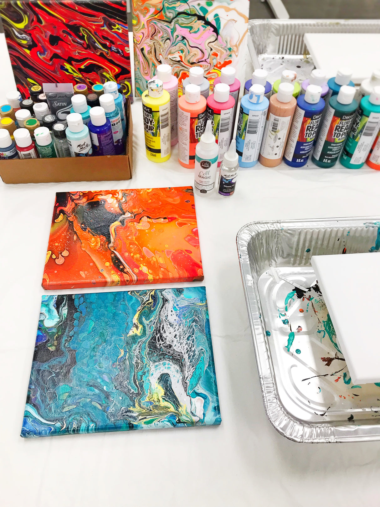 50% OFF - Burnt Umber DecoArt FluidArt Ready-To-Pour Acrylic Paint 8oz