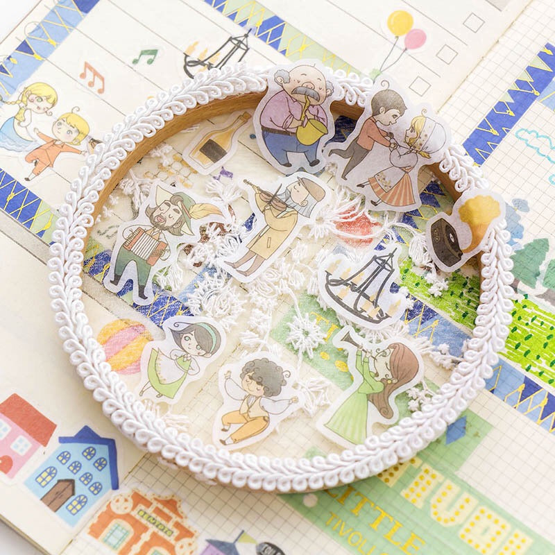 Pegatinas washi de Villager (40 piezas)