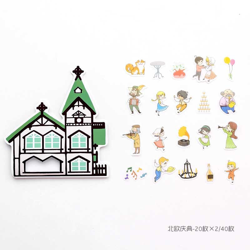 Pegatinas washi de Villager (40 piezas)