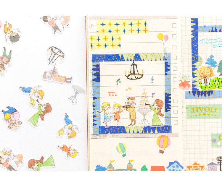 Pegatinas washi de Villager (40 piezas)