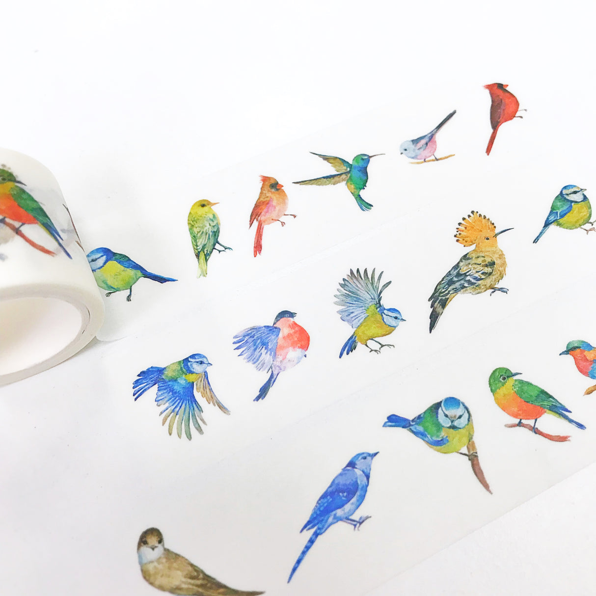Bird Washi Tape like hummingbird, sparrow, cardinal bird and etc. Perfect for your holidays spreads and card making.