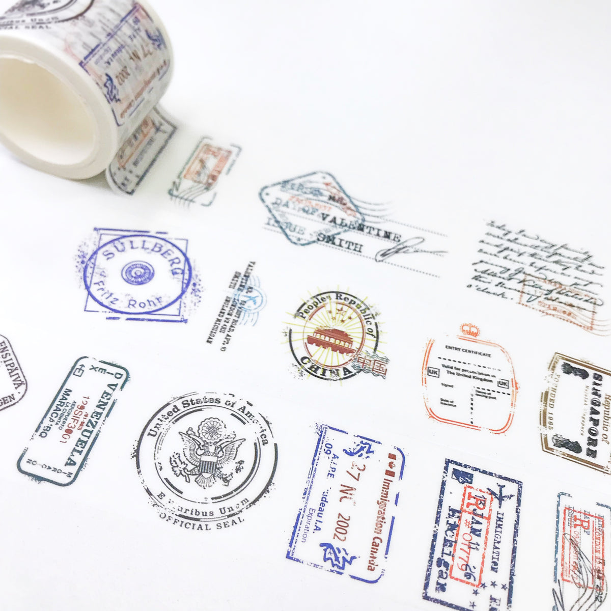 Passport Stamp Washi Tape