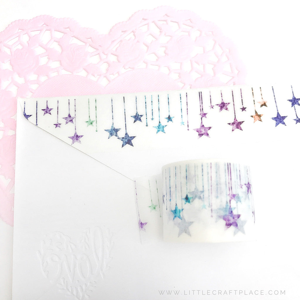 Cinta washi con estrellas brillantes