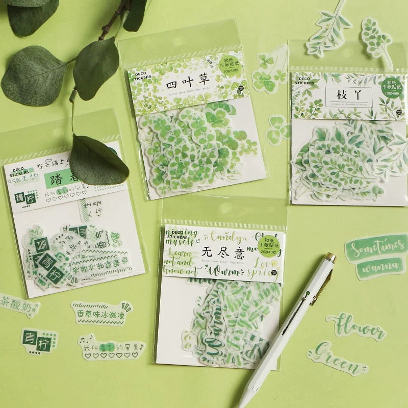 Chinese Words Washi Flake Sticker