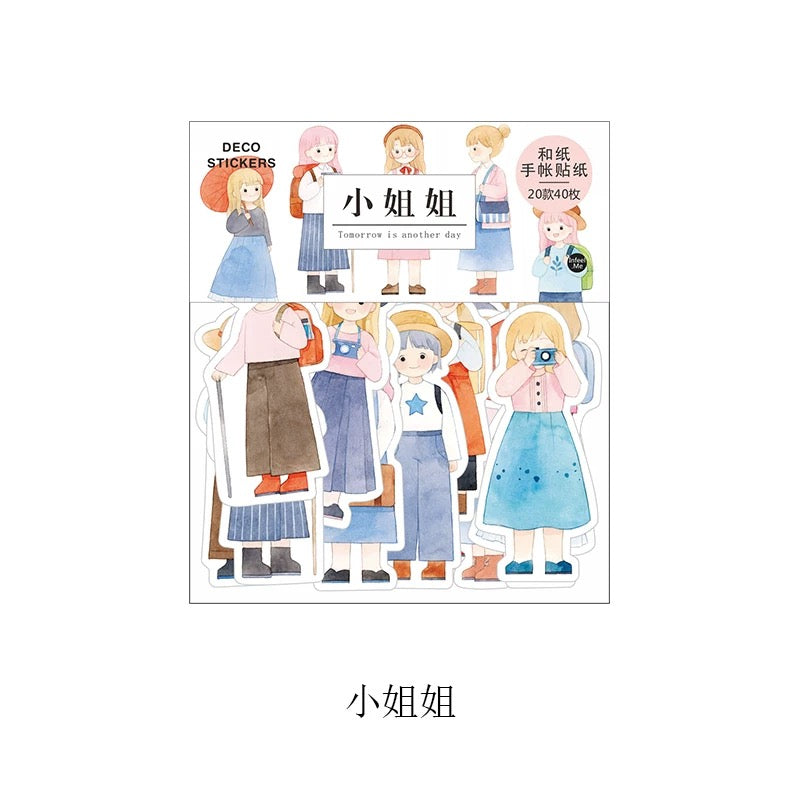 Pegatinas washi flake de Lil Missy (40 piezas)