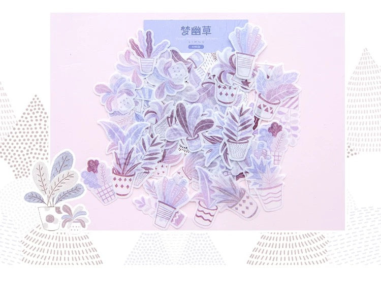 House Plant Washi Flake Sticker