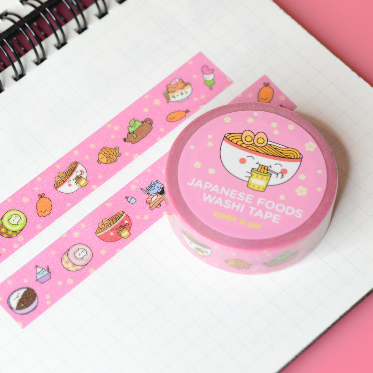 Japanese Foods Glitter Washi Tape