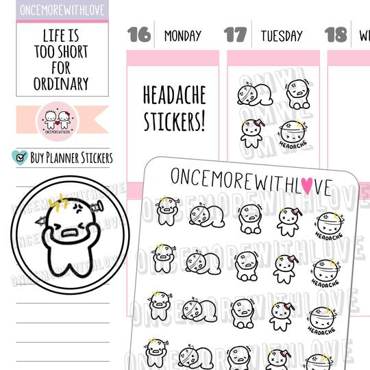 Headache 2.0 Munchkin Planner Stickers