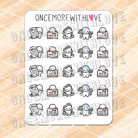 Bills and Receipts Tax Time Munchkin Planner Stickers