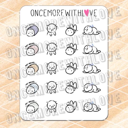 M744 Too Tired To Move Munchkin Planner Stickers