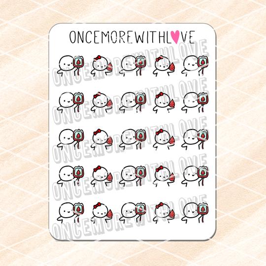 Blood Donation Munchkin Planner Stickers