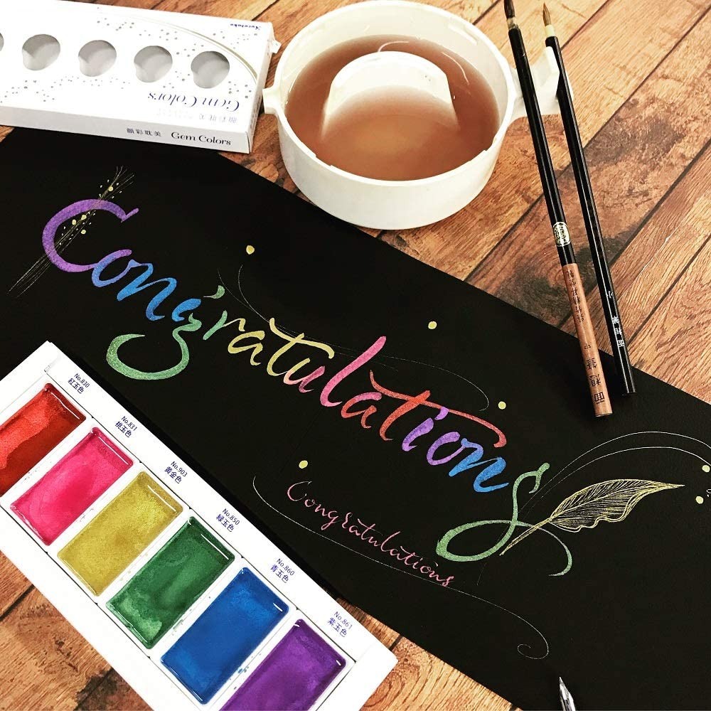 Kuretake Gansai Tambi Gem Colors 6 Color Set