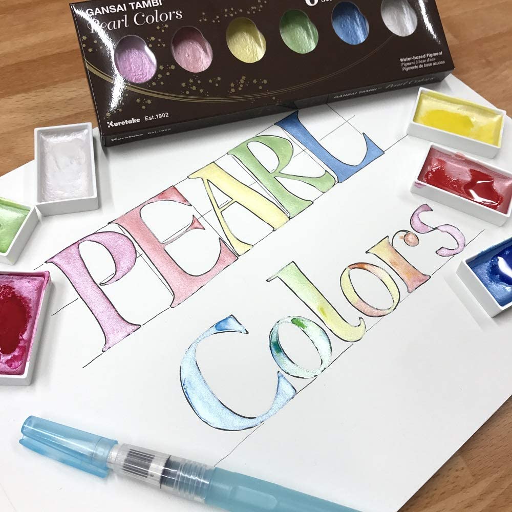 Kuretake Gansai Tambi Pearl Colors 6 Color Set
