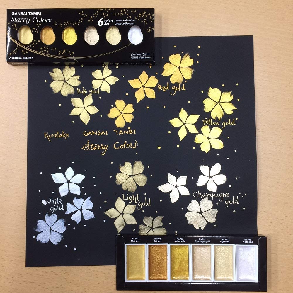 Kuretake Gansai Tambi Starry Colors 6 Color Set