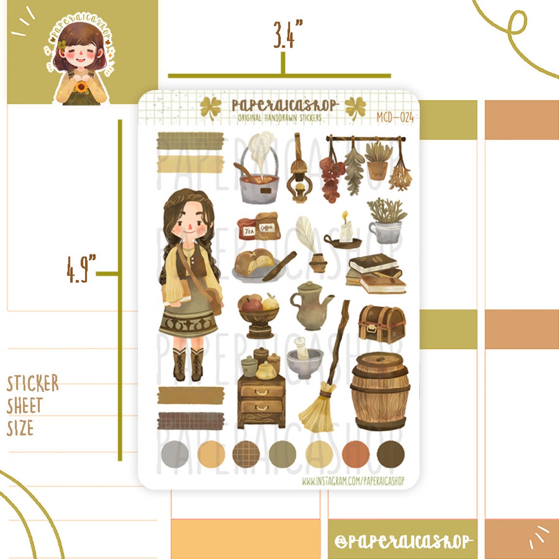 PaperaicaShop Tavern Girl Stickers