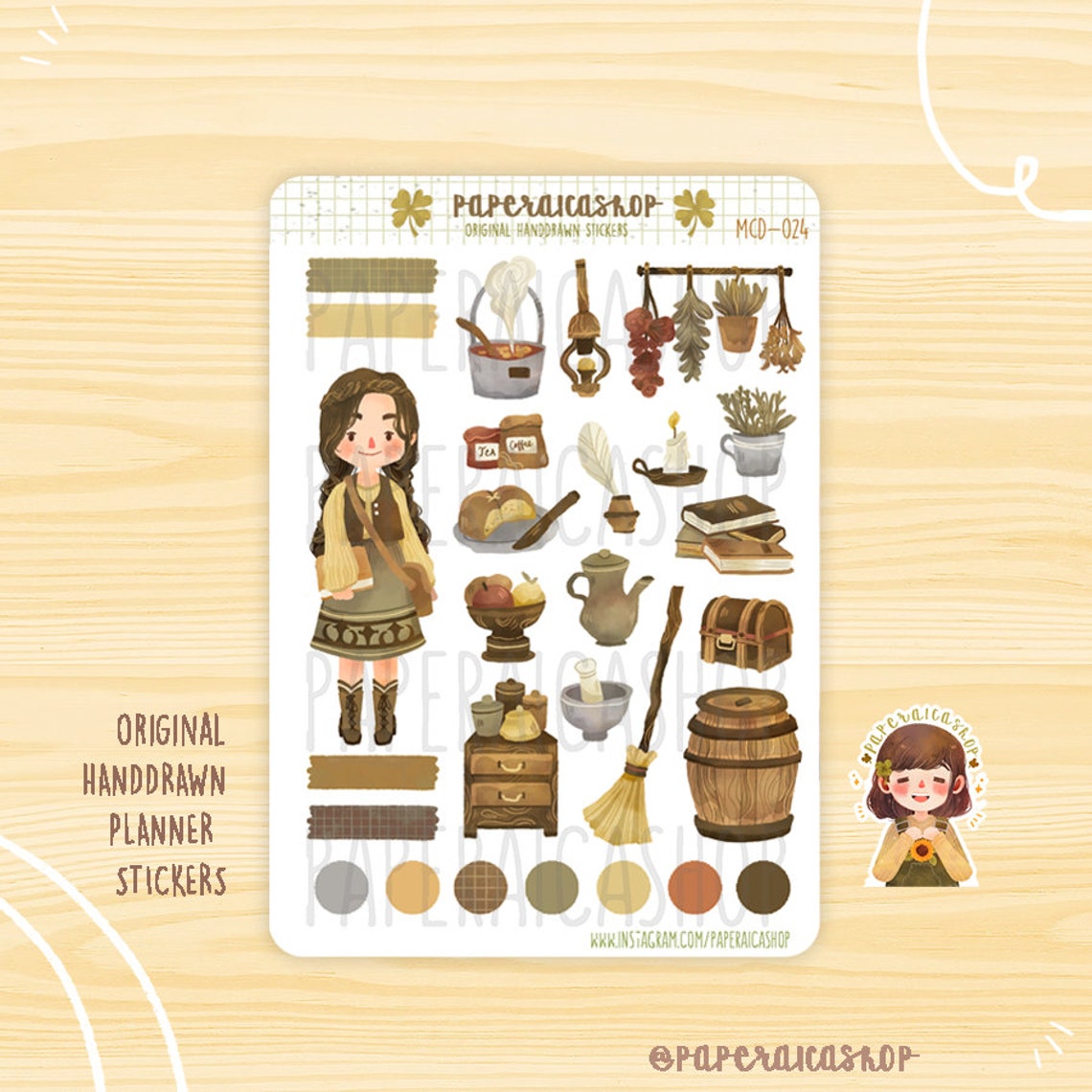 PaperaicaShop Tavern Girl Stickers