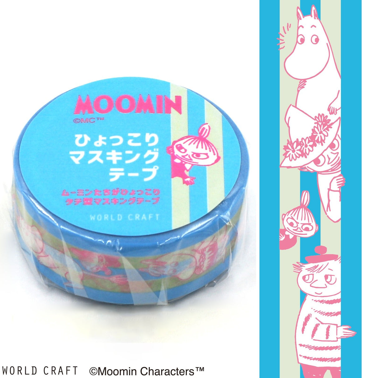 Moomin Washi Tape Blue Border